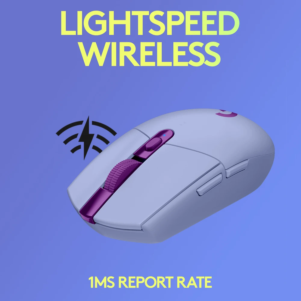 „Logitech G305“ belaidė žaidimų pelė, alyvinė