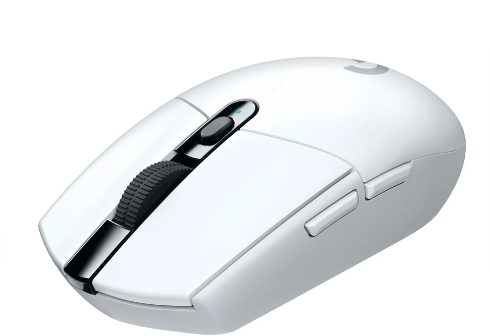 „Logitech G305“ belaidė žaidimų pelė, balta