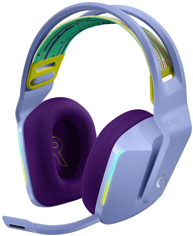 Belaidės ausinės Logitech G733, LIGHTSPEED, Violetinės spalvos