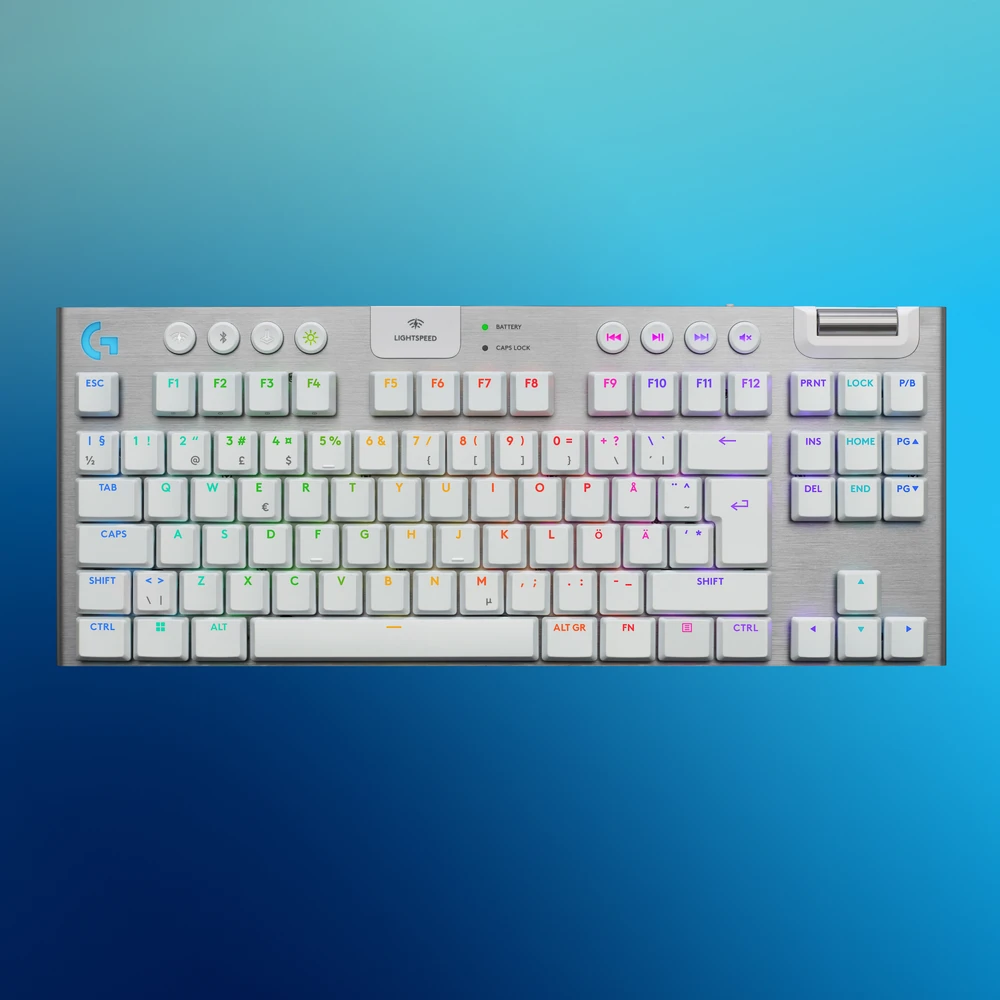 „Logitech“ – „G915 X LIGHTSPEED TKL“ žemo profilio belaidė žaidimų klaviatūra