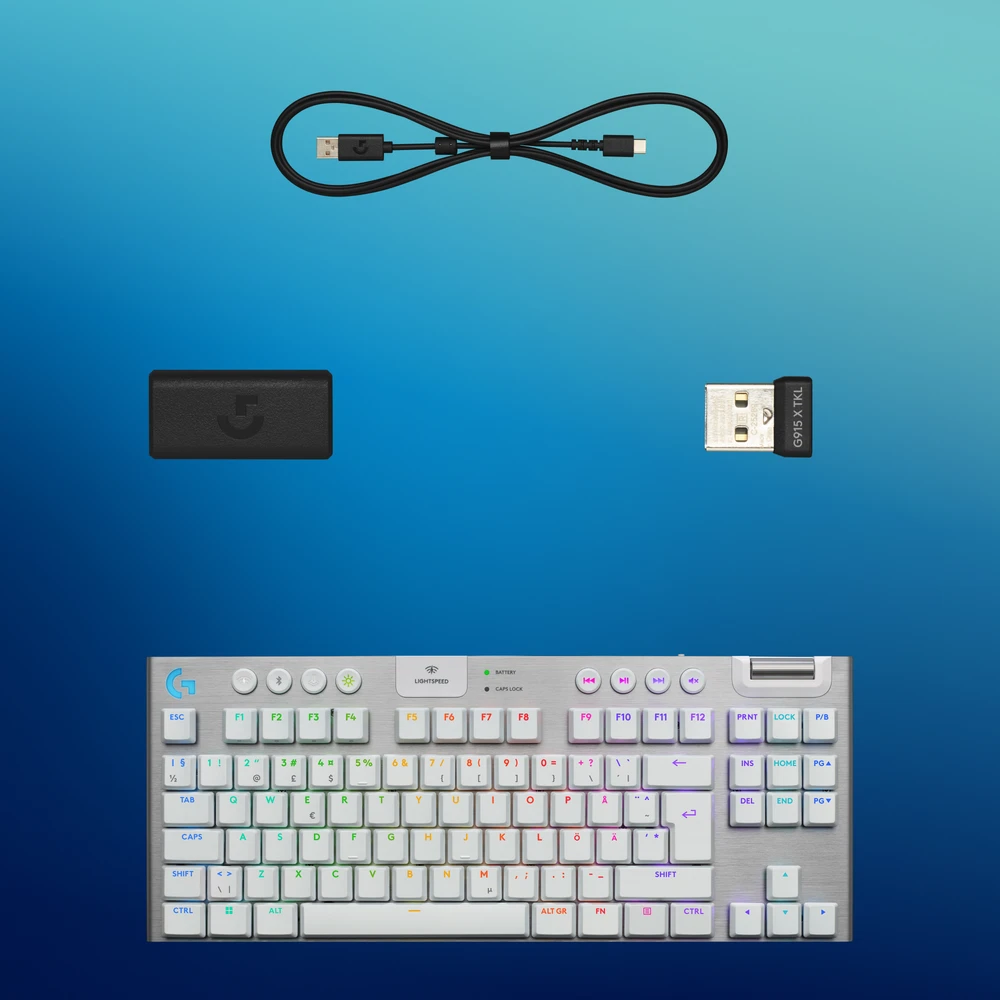 „Logitech“ – „G915 X LIGHTSPEED TKL“ žemo profilio belaidė žaidimų klaviatūra