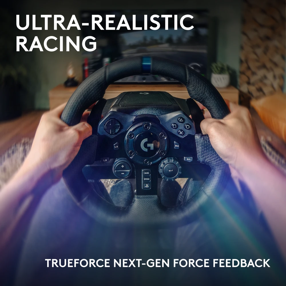 Logitech G923 TRUEFORCE simuliacinis lenktynių vairas su pedalais, skirtas PlayStation/PC