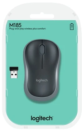 Bevielė pelė Logitech M185 pilka