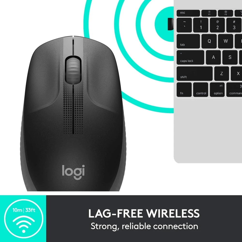 Belaidė pelė Logitech M190, juodos spalvos