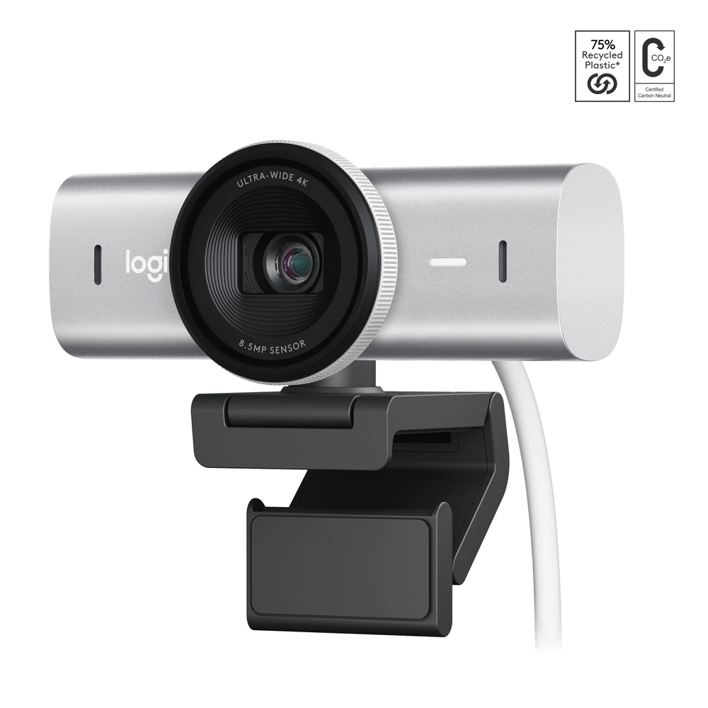 Logitech MX Brio 4K Ultra HD internetinė kamera, spalva: šviesiai pilka (960-001554)