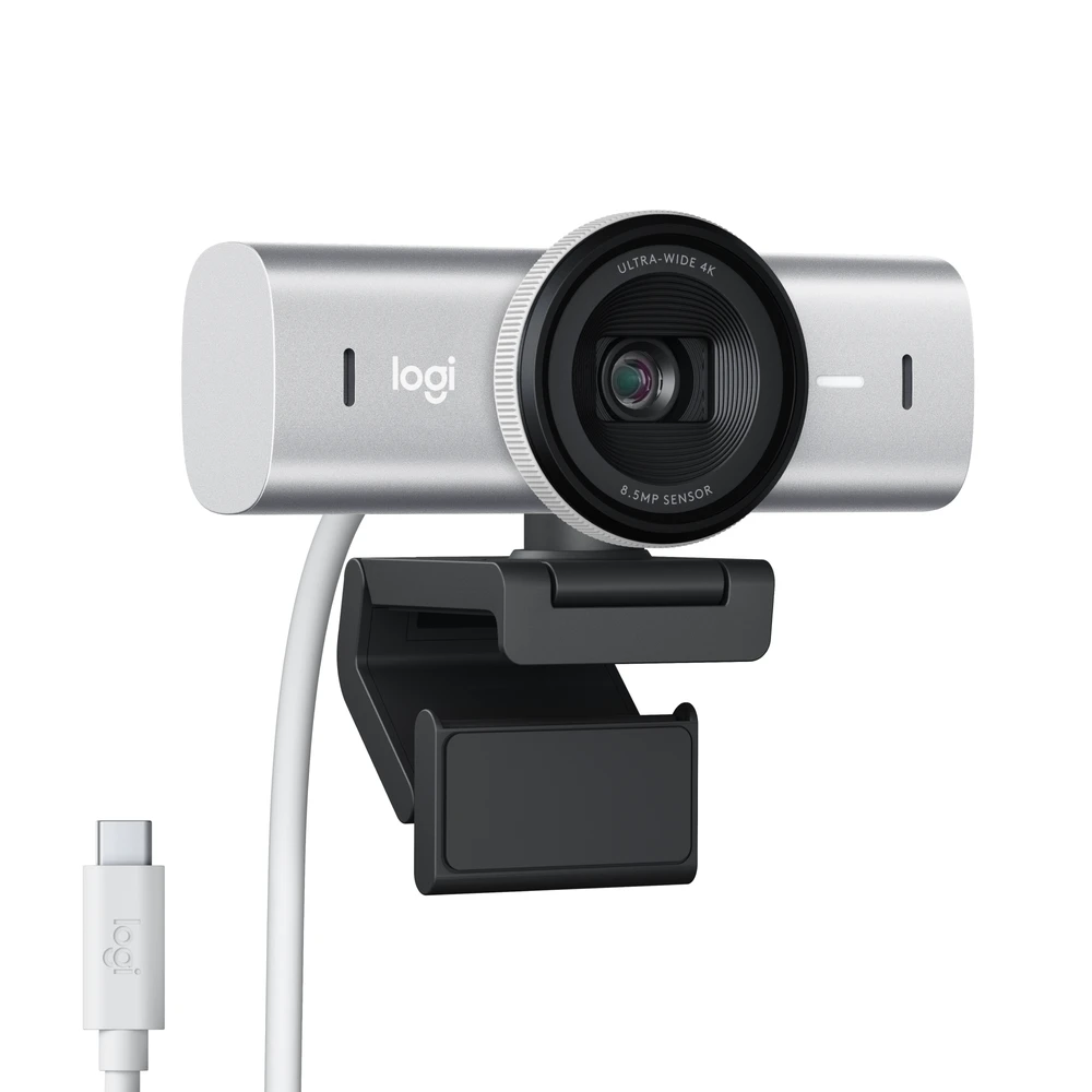 Logitech MX Brio 4K Ultra HD internetinė kamera, spalva: šviesiai pilka (960-001554)
