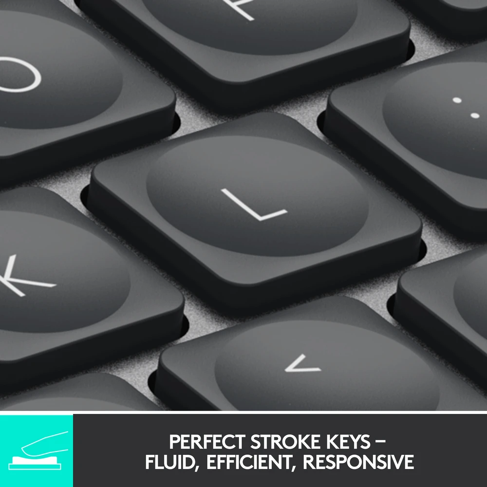 Minimalistinė Belaidė Klaviatūra su apašvietimu Logitech MX Keys Mini, Grafito spalvos, Šiaurės šalių (Qwerty) išdėstymas