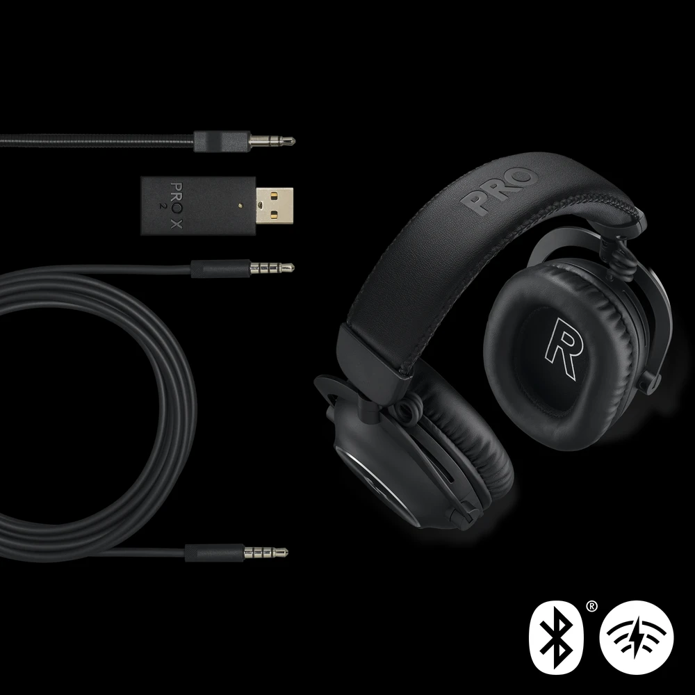 Logitech G PRO X 2 Lightspeed belaidės ausinės žaidimams, Juodos