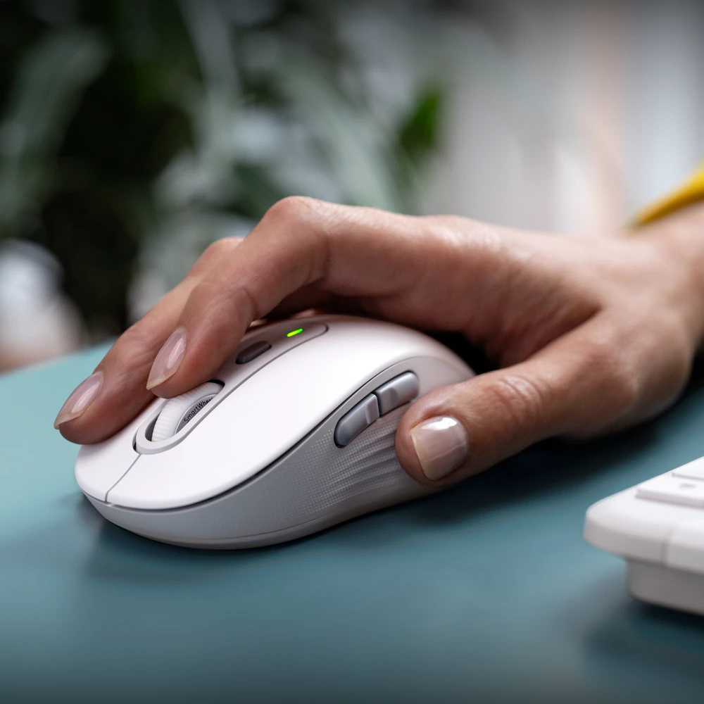 „Logitech Signature Slim“ belaidė klaviatūra ir pelė, MK950, šviesiai balta, NORDIC
