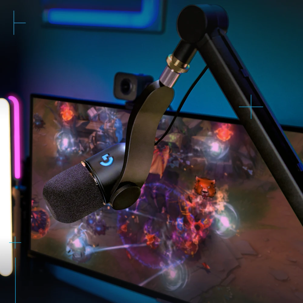 Mikrofons  Logitech - Yeticaster GX Dynamic RGB Gaming Mic