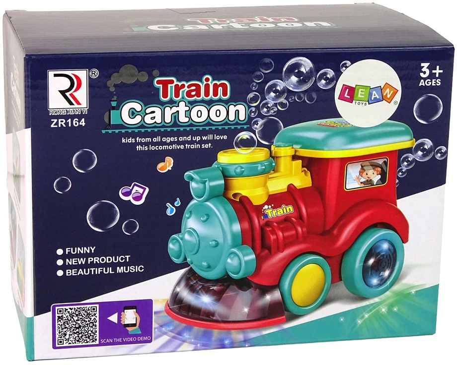 Muilo burbulų traukinys Lean Toys su garsais ir šviesomis