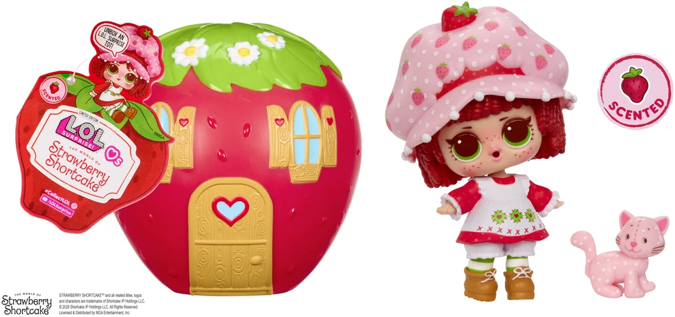MGA L.O.L. Surprise Loves braškių pyrago Tots lėlytė PDQ 596530-EUC