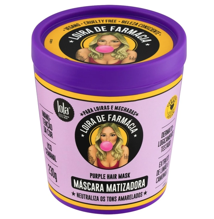 Lola Cosmetics Loira De Farmácia Máscara Matizadora, 230 ml
