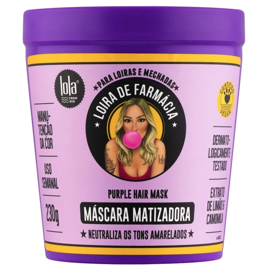 Lola Cosmetics Loira De Farmácia Máscara Matizadora, 230 ml