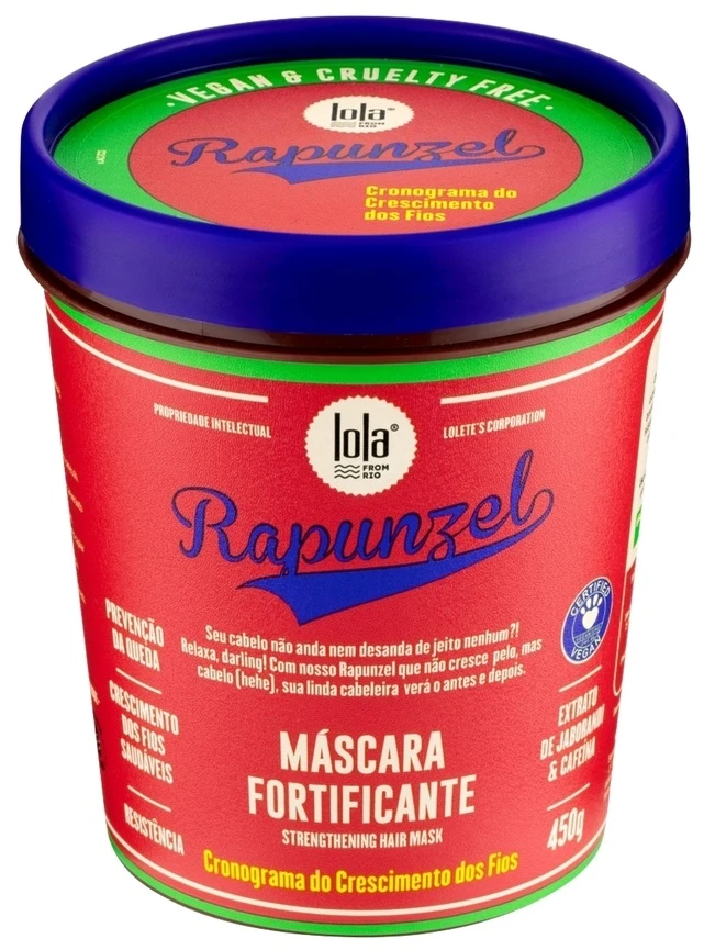„Love Lola Cosmetics Rapunzel“ plaukų kaukė „Kreminis“, stiprinamoji, 450 g
