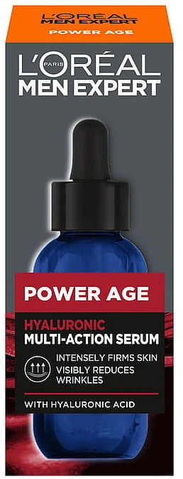 L'Oréal Paris Men Expert Power Age Hyaluronic Multi-Action serumas odos serumas vyrams, 30 ml