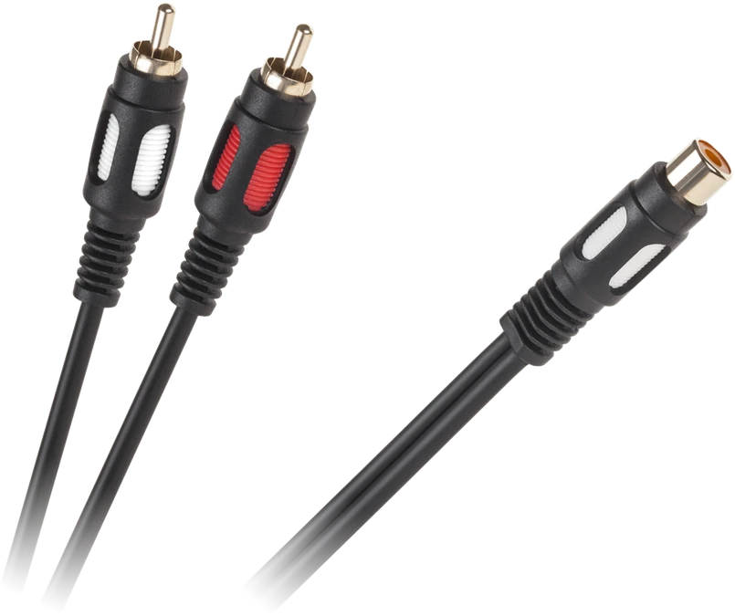 Oem Kabelis 1 RCA lizdas - 2 RCA kištukai 25 cm