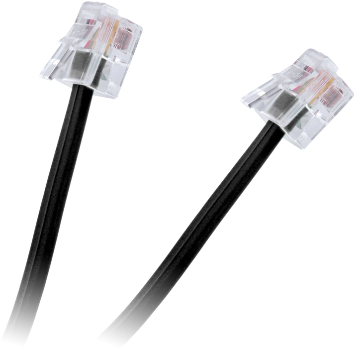 LP Telefono kabelis Antradienis juodas 4m