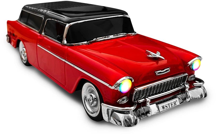 LTC Retro „Bluetooth“ garsiakalbis WS-1955, 10 W, FM radijas, USB, TF, LED ekranas, 1500 mAh baterija, raudona
