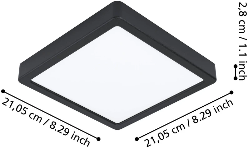 EGLO - „Fueva-Z“ išmanioji lubinė lempa - 21x21 cm - „Zigbee“ ir „Bluetooth“