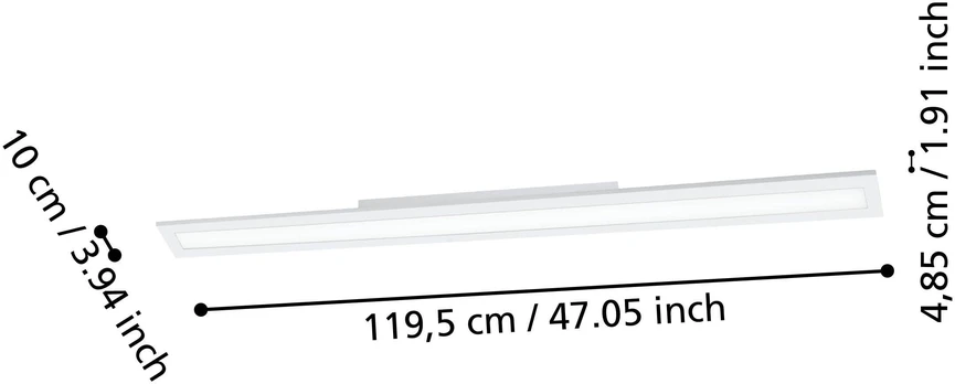 „Eglo“ – „Salobrena-Z“ balta panelė 120x10 – išmanioji LED lemputė su „Zigbee“ ir „Bluetooth“
