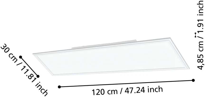 EGLO - Salobrena-Z išmanioji LED panelė 120x30 – reguliuojamo baltumo – Zigbee ir Bluetooth