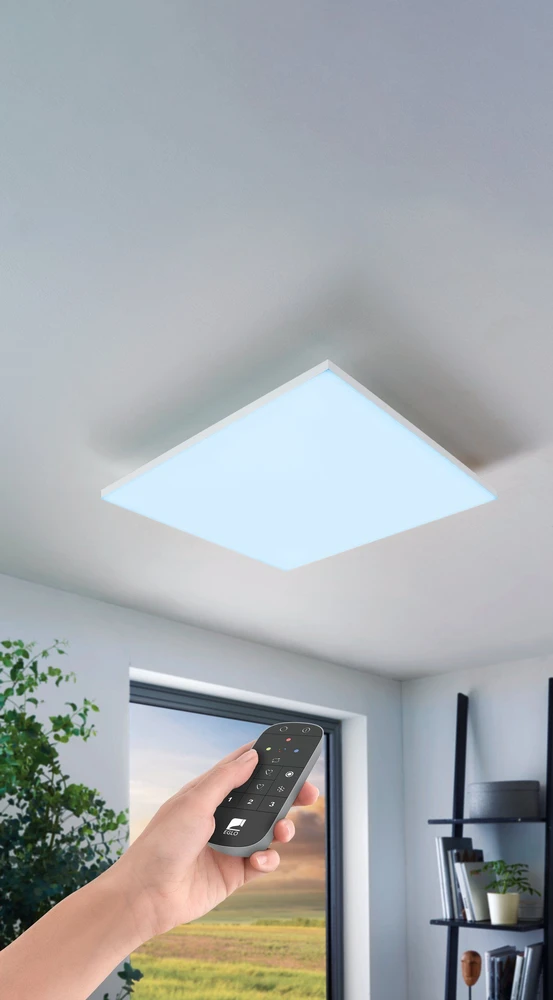 Lubinis šviestuvas „Eglo Turcona-Z“ išmanioji LED panelė – balta (60 x 60 cm) – RGB ir reguliuojamo baltumo – „Zigbee“ ir „Bluetooth“