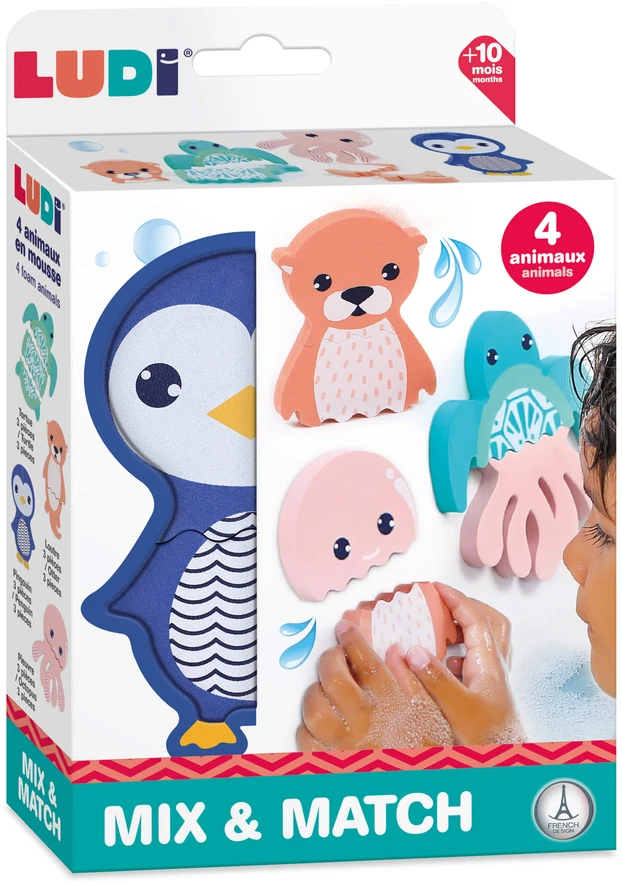 LUDI maudymosi žaislas, sudėk ir prilipink