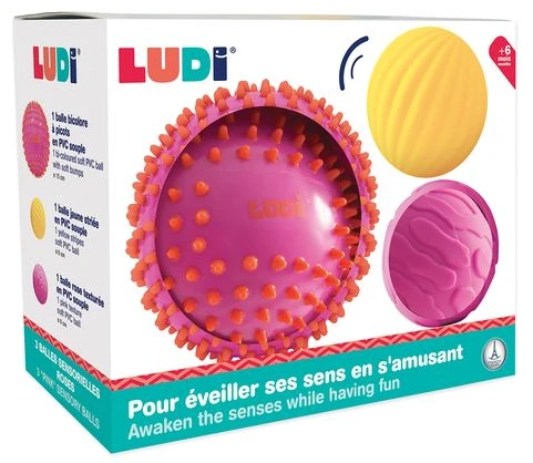 Ludi - Sensorinių kamuoliukų rinkinys - rožinis - LU30022