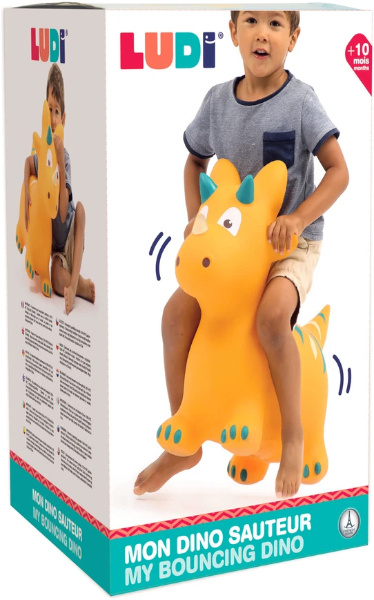 LUDI šokliukas, geltonas dinozauras