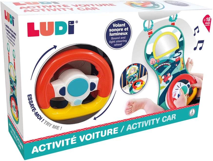 LUDI interaktyvus prikabinamas automobilio vairas