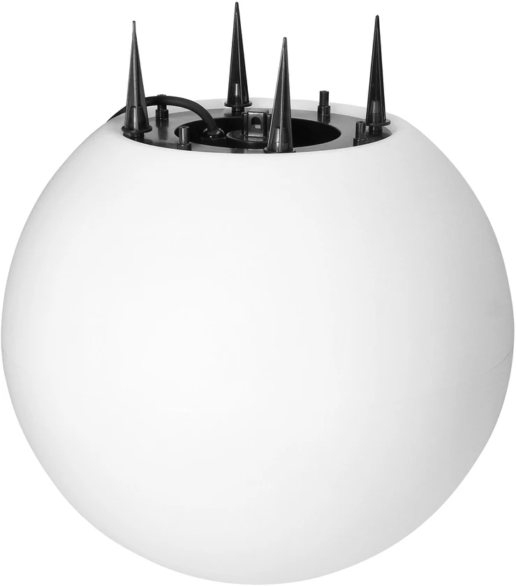 Sieninis šviestuvas Orno LUNA II sodo rutulinis šviestuvas, E27, maks. 18 W, IP65, baltas, Ω380