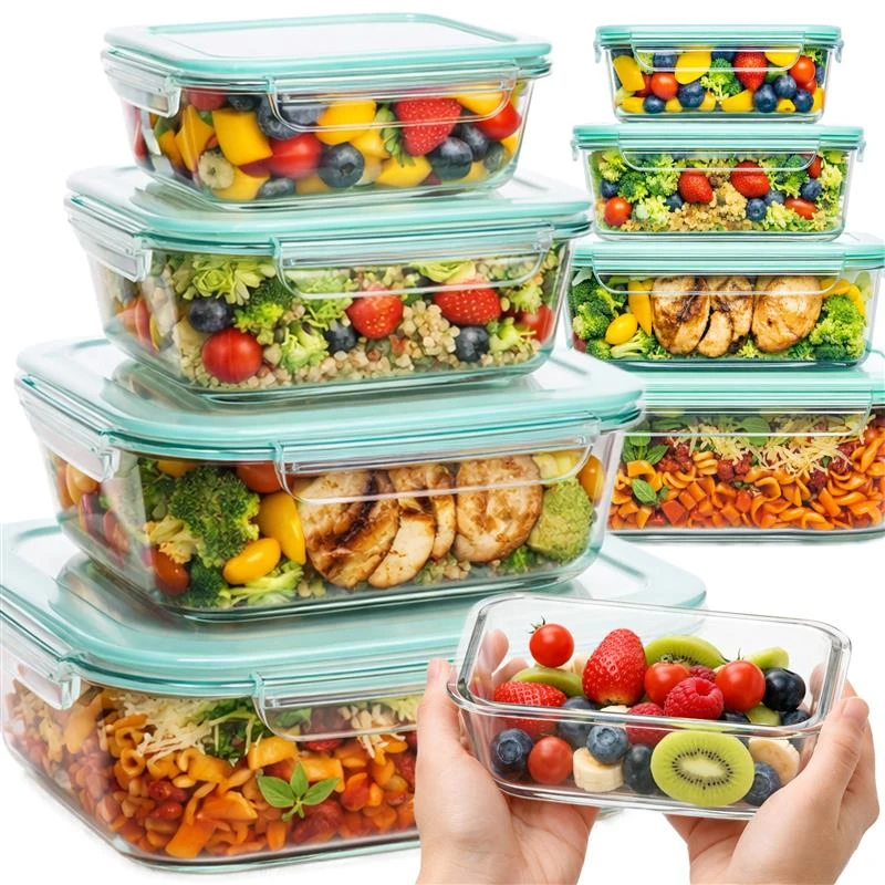 Lunchbox Stikliniai maisto indai GlassFresh, 4 dalių