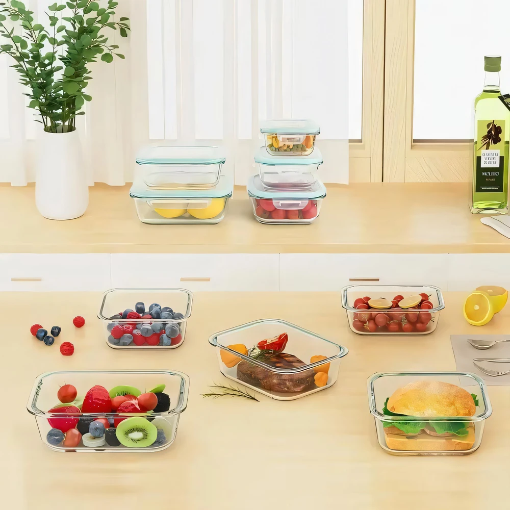 Lunchbox Stikliniai maisto indai GlassFresh, 4 dalių