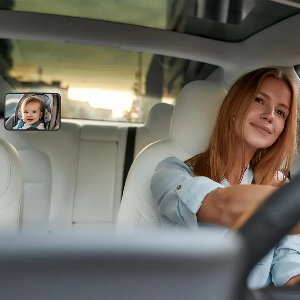 Lusterko Vaiko stebėjimo veidrodėlis automobilyje, reguliuojamas pagal galvos atramą