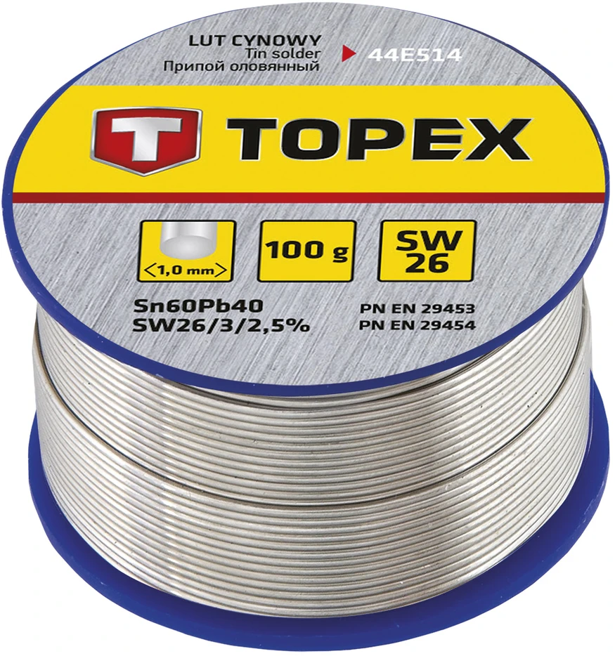 Topex Skardinis lydmetalis 60% Sn, viela 1,0 mm, 100 g