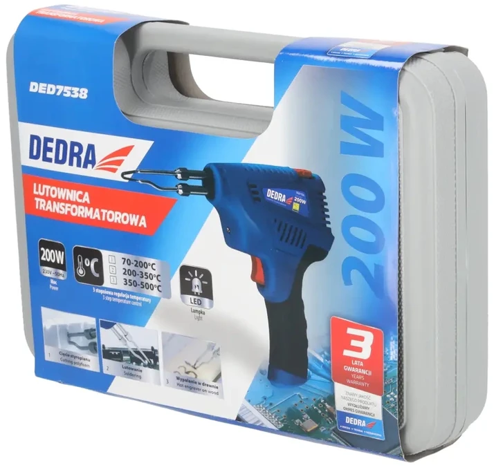 Dedra Momentinis lituoklis 200W LED