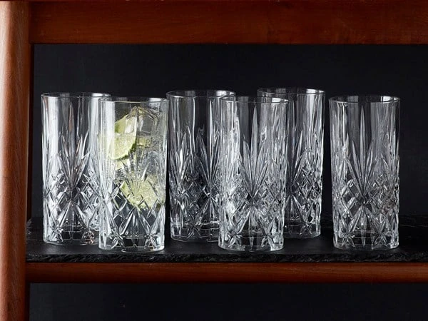 Lyngby Glas - Krištolinė Melodia aukšta taurė - 36 cl - 6 vnt. rinkinys