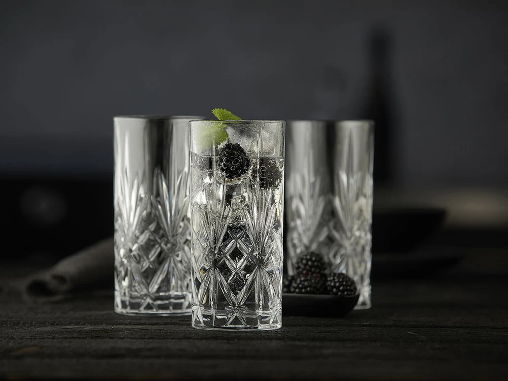 Lyngby Glas - Krištolinė Melodia aukšta taurė - 36 cl - 6 vnt. rinkinys
