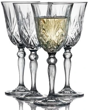 Lumarko Lyngby Glas - krištolinė Melodia baltojo vyno taurė - 21 cl - 4 vnt. rinkinys