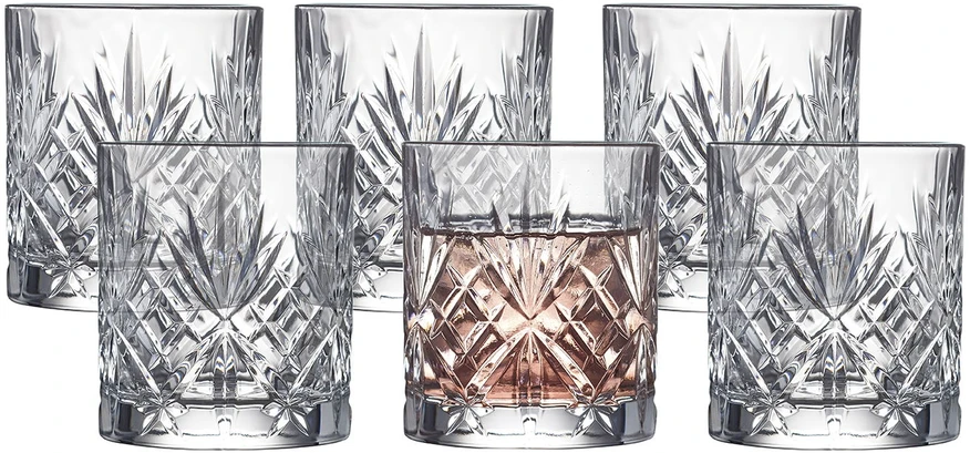 Lyngby Glas - Krištolinė Melodia vandens stiklinė - 23 cl - 6 vnt. rinkinys