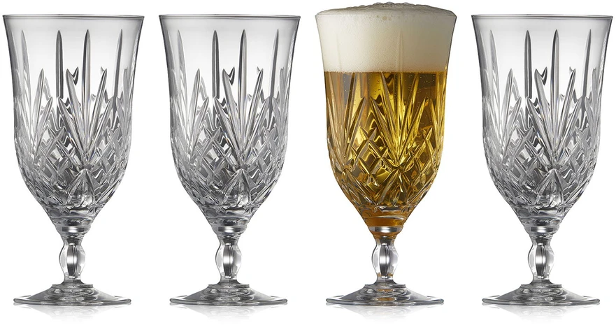 Lyngby Glas - krištolinės Melodia alaus taurės - 40 cl - 4 vnt. rinkinys