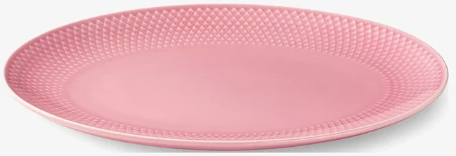 Lyngby Porcelæn - Ovalus serviravimo indas „Rhombe Color“ - 28,5 x 21,5 cm - Rožinis