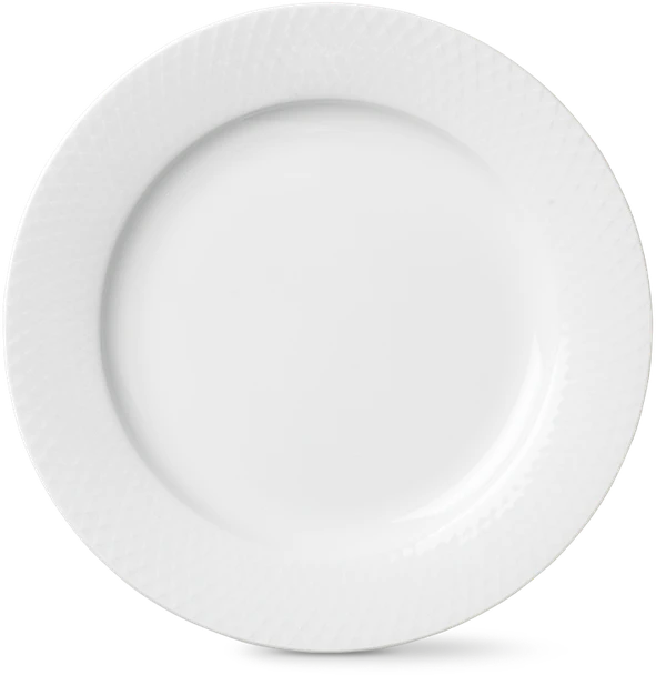 Lyngby Porcelæn - Rhombe balta pietų lėkštė - Ø23 cm