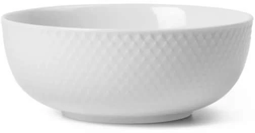 Lyngby Porcelæn - Rhombe Baltas Bowl - Ø15,5 cm