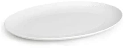 Lyngby Porcelæn - Rhombe baltas ovalus serviravimo indas - 42x32 cm