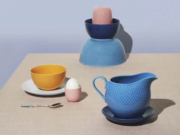 Lyngby Porcelæn – Rhombe Color Sauce Boat – 67 cl – Mėlyna