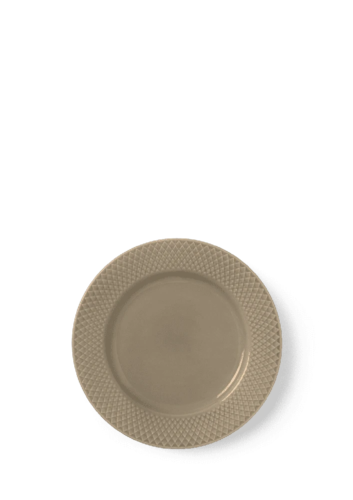 Lyngby Porcelæn – Rhombe Earth pietų lėkštė – Ø23 cm – Molis
