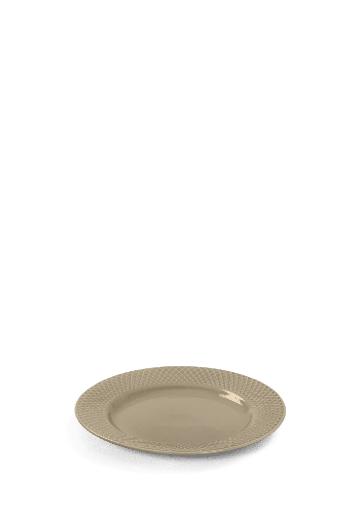 Lyngby Porcelæn – Rhombe Earth pietų lėkštė – Ø23 cm – Molis