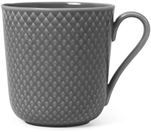 Lyngby Porcelæn - Rhombe Earth puodelis su rankena - 39 cl - Skalūno spalvos